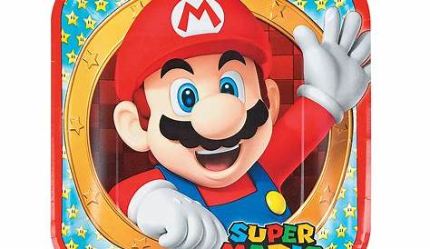 Mario 7 Paper Plates Mario Plates Mario Birthday Etsy in 2021 Mario