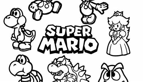 100 Disegni di Super Mario Bros. da Colorare per la Stampa gratuita