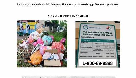 Surat Rasmi Aduan Masalah Kutipan Sampah - Contoh Daftar Isi x