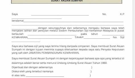 surat akuan sumpah berkanun akta 1960 - racun shopee promo indonesia