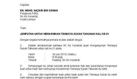 Surat jemputan rasmi