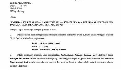 Contoh Surat Jemputan Juri Pertandingan - kueh apem