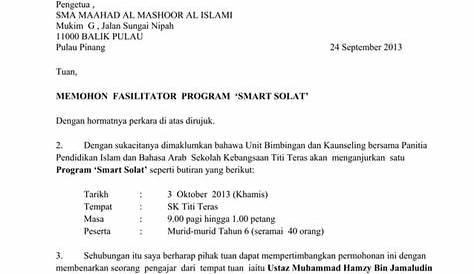 Contoh Format Surat Jemputan Mesyuarat - Contoh Surat