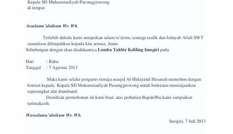 Contoh Surat Peminjaman Barang