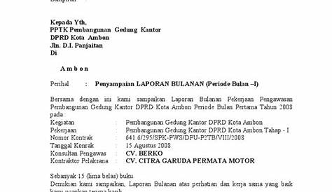 Contoh Surat Pengantar Laporan Keuangan Contoh Surat Permohonan | The