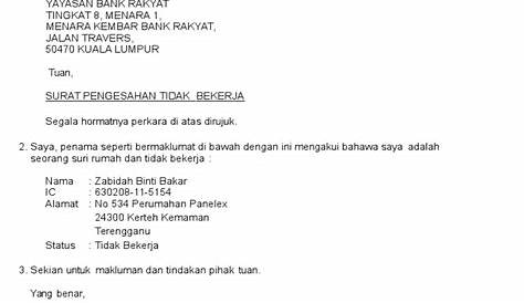 Contoh Surat Pernyataan Tidak Bekerja Untuk Ibu Rumah Tangga - Homecare24