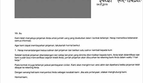 Contoh Surat Pencairan Dana - Homecare24