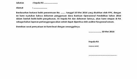 Surat Pernyataan Penyimpanan Dokumen | PDF