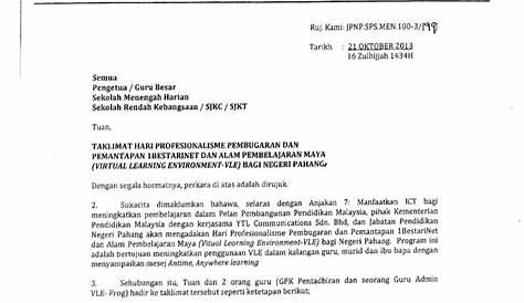Contoh Surat Rasmi Kerajaan Malaysia – Dioedpr