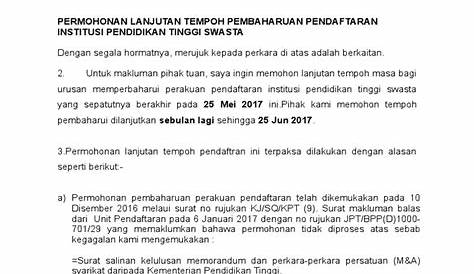 Contoh Format Surat Rasmi Perkeso