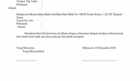 Contoh surat serah terima barang doc - xpressrewa