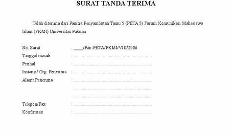 (PDF) Contoh Surat Tanda Terima | V-tra Barskyez - Academia.edu