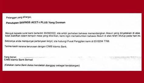 Penutupan Contoh Surat Tutup Akaun Bank Syarikat / Contoh Surat