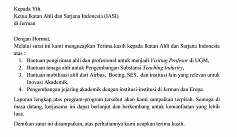 Contoh Surat Ucapan Terima Kasih Atas Kerjasama Dan Dukungan - Kumpulan