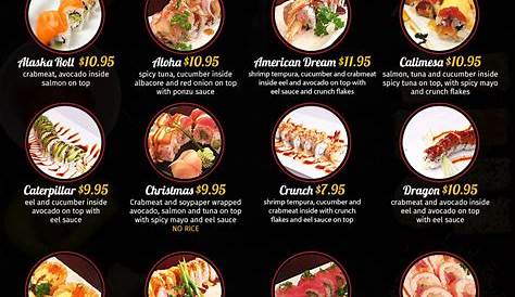 Sushi Fresh Menu | OC Restaurant Guides