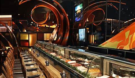 sushi bar at SUSHISAMBA strip in Las Vegas #restaurantdesign | Japanese