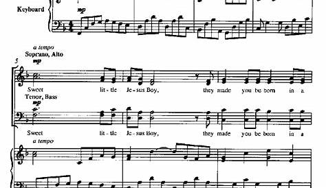 Sweet Little Jesus Boy sheet music for choir (SATB soprano, alto