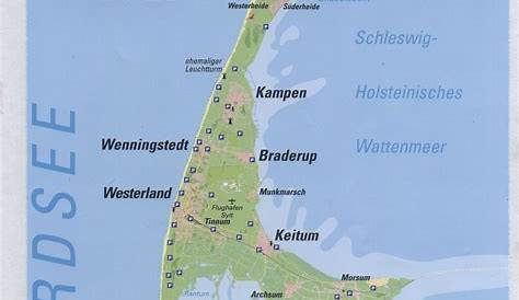 ANSICHTSKARTEN | Maps / Landkarten | Insel Sylt - Map | Hartung