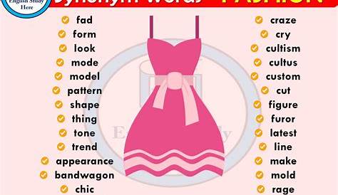 Synonyms For Fashion Trends