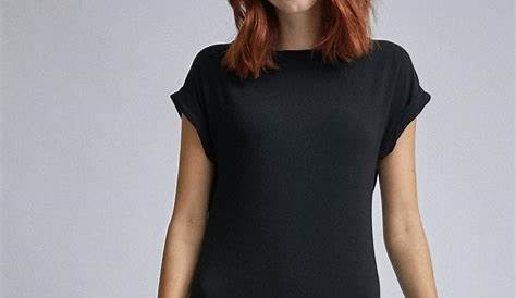 Damen Langarm Kleider Mini T Shirt Kleid Casual Stretch Basic A Linie