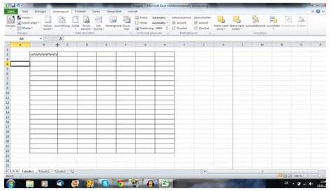 Excel Tabelle erstellen