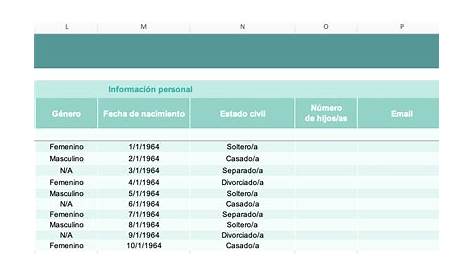 Plantilla de empleados con funciones en Excel | CONTAR.SI | SUMA