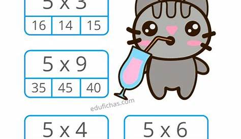 Operaciones de la tabla del 5 | Árbol ABC Prek Math Activities