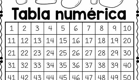 FREE Tabla numérica 100 y 50 Dos diferentes diseños Español