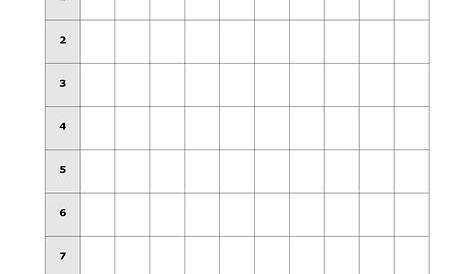 table de Pythagore à imprimer table vierge tables de multiplication