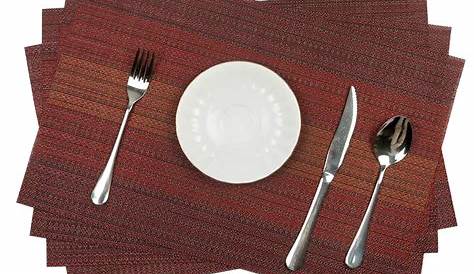 Placemats Vinyl Washable Table Mats Elegant Non-Slip Placemats for