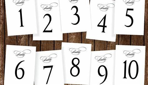 Free Printable Striped Wedding Table Numbers for your Big Day!