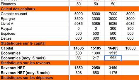 Tableau Excel gestion de budget - 1REPAS1EURO