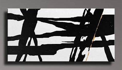 Tableau Peinture Moderne Noir Et Blanc Épinglé Sur Abstrait Artiste
