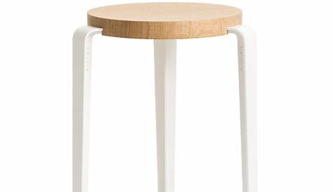 Tabouret Bas Blanc Et Bois En Pour Enfants BLANC Achat