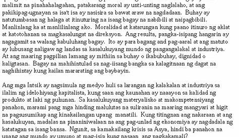 Pta President Speech Samples Tagalog - impressions speech samples