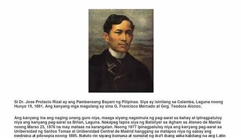 Talambuhay Ni Jose Rizal Buod Brainly