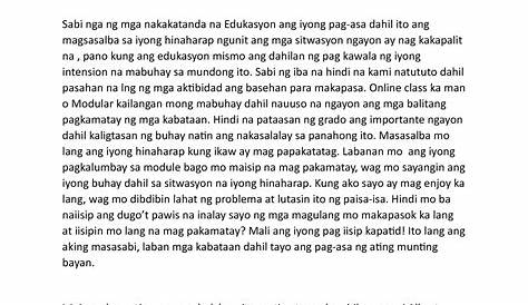 Talumpati Edukasyon Sa Gitna Ng Pandemya Edukasyon Sa Gitna Ng | Hot