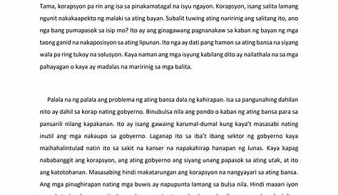 Talumpati Tungkol Sa Napapanahong Isyung Panlipunan - Mobile Legends