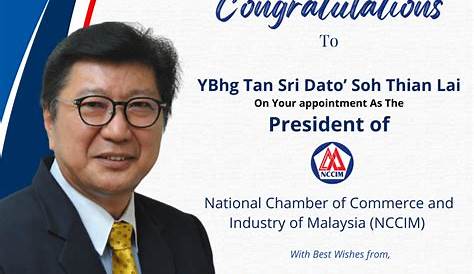 Soh Thian Lai named new president of NCCIM | KLSE Screener