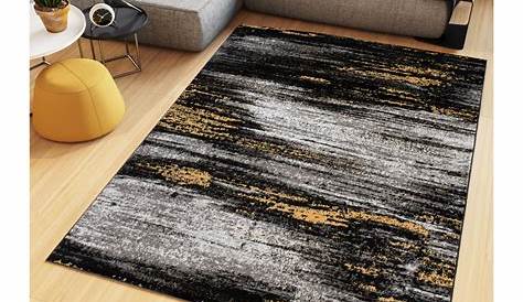 Tapis Jaune Gris Noir Enredada