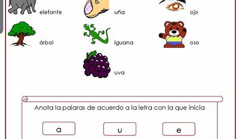 Ejercicios de lengua para Segundo de Primaria (Textos, Imágenes)