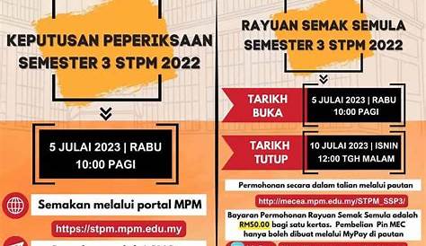 Jadual STPM Semester 1, 2 & 3 2024 (Terkini)