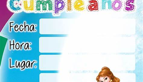Tarjeta de Cumpleaños de las Princesas Disney listo para Imprimir