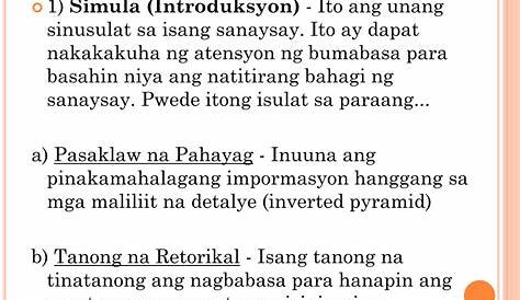 Anu Ano Ang Bahagi Ng Sanaysay