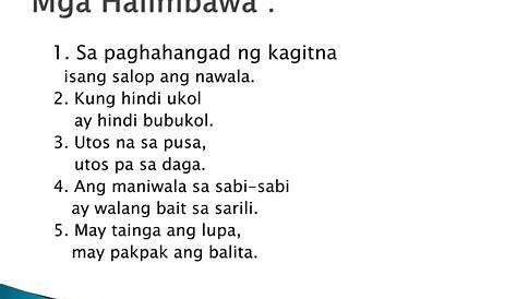 Ano Ang Mga Halimbawa Ng Bulong Sa Bisaya