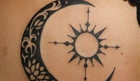 63 Most Beautiful Sun and Moon Tattoo Ideas | StayGlam | Hip tattoo