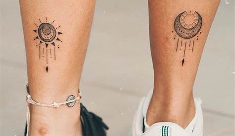 25 Sun and Moon Tattoo Design Ideas | Moon tattoo designs, Half moon