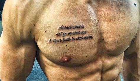 50 Simple Chest Tattoos For Men- Manly Upper Body Design Ideas