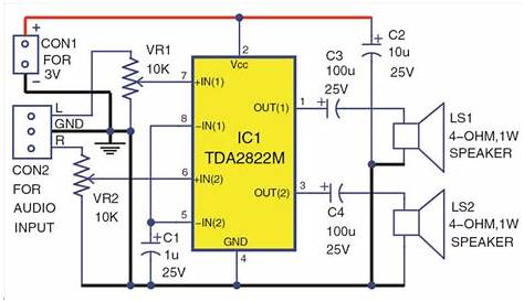 Tda2822M Amplifier Circuit Diagram