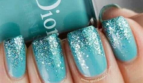 Teal Glitter Nails & Teal Shoes: Sparkling Modernity